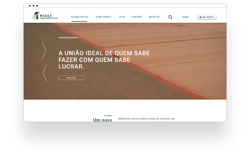 Layout Webpage Midas agronegocio Layout Webpage Midas agronegocio