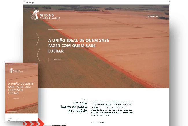 Layout website mobile Midas ui/ux design